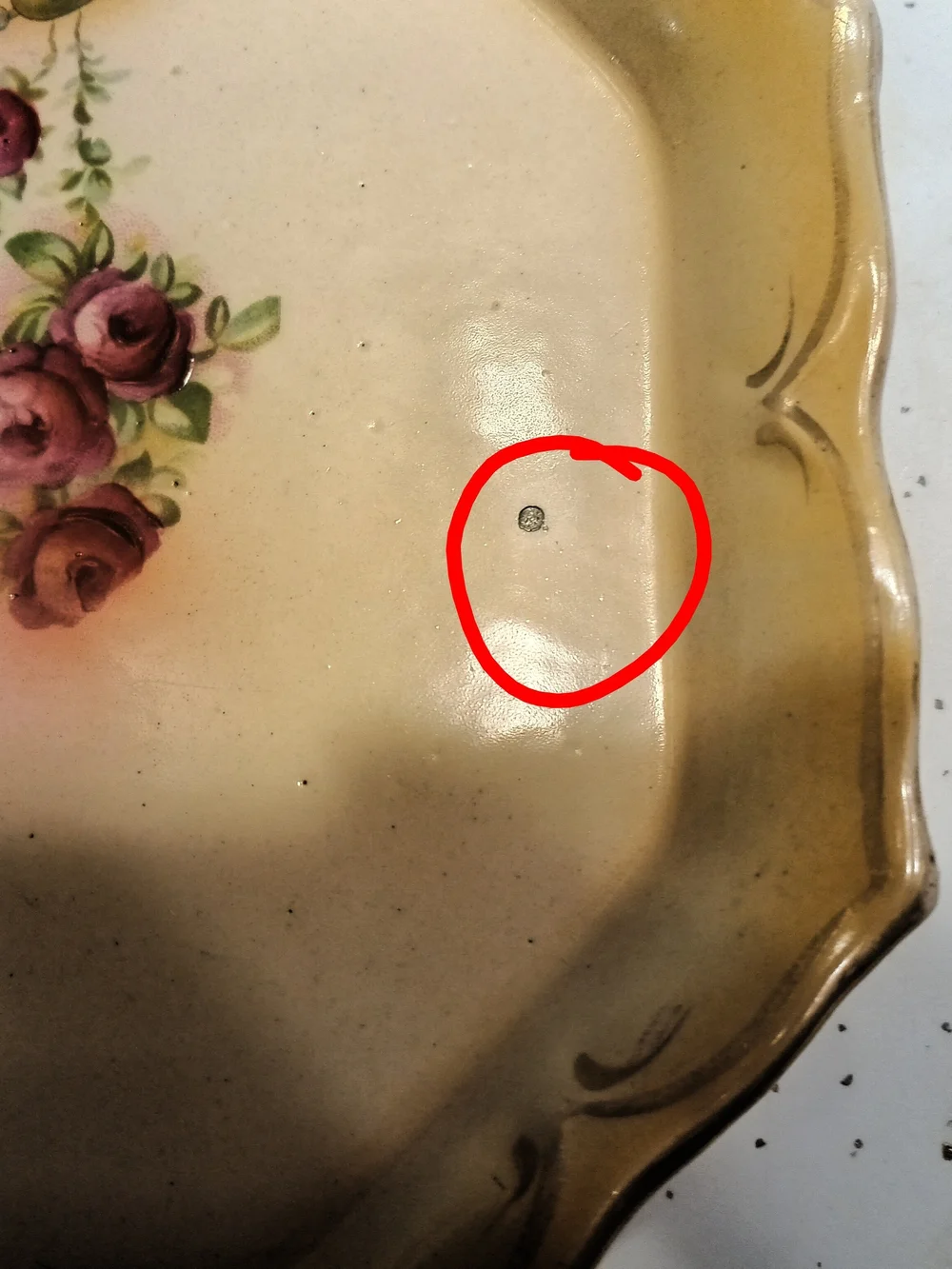 Vintage Crown Devon Blush Ivory Vanity Tray Vintage Porcelain